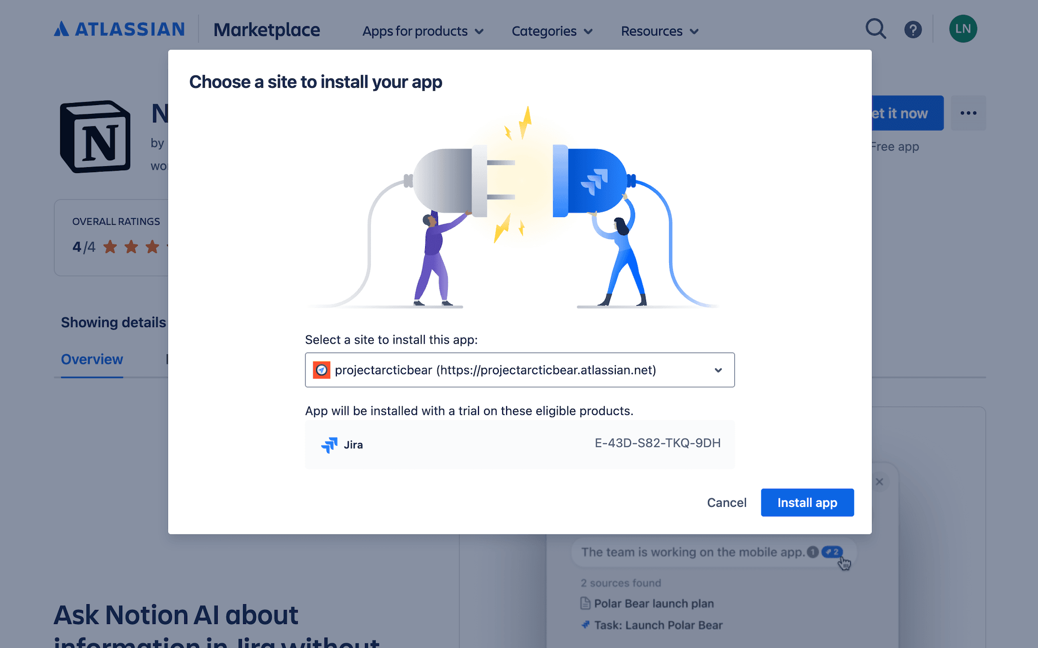 aide : configuration du connecteur dans jira