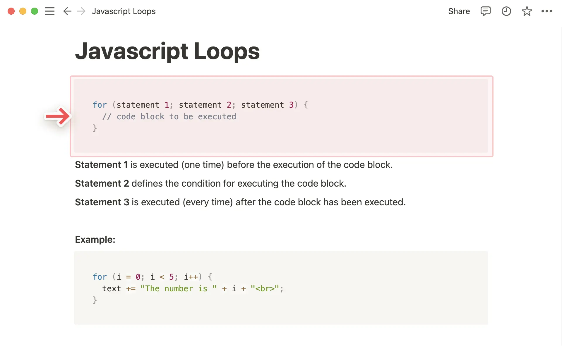 Bloc de code