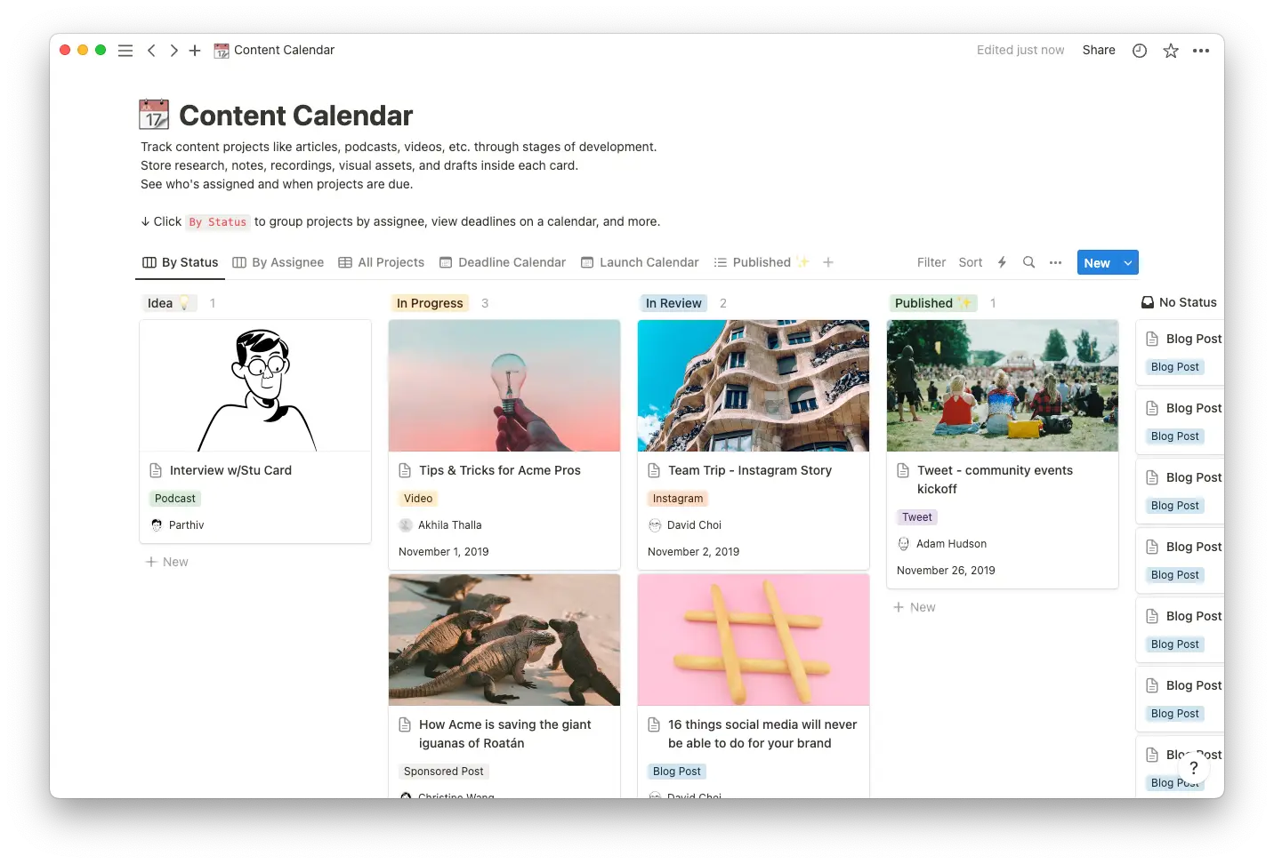 Miniatura de plantilla de calendario de contenidos