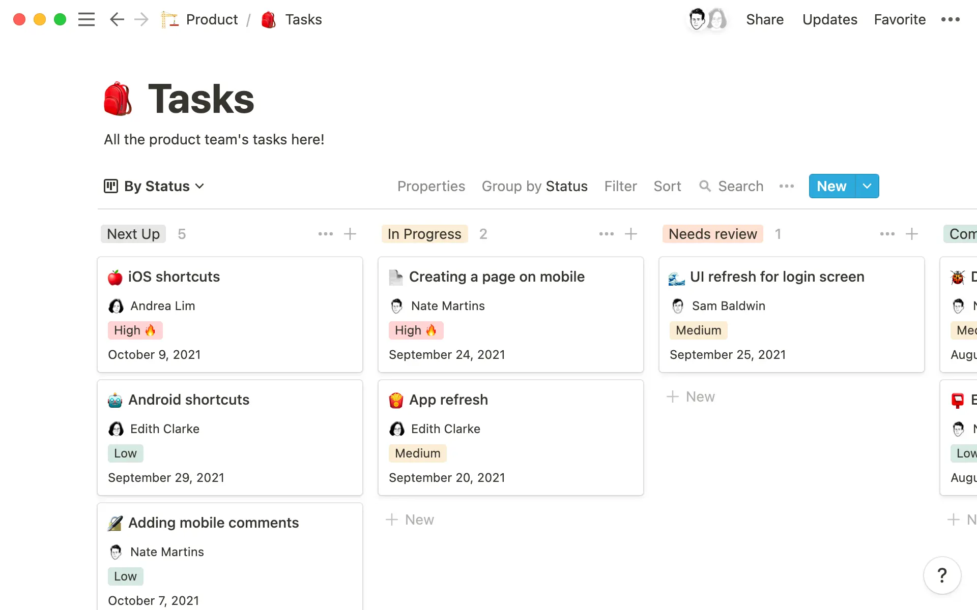 Task list template hero