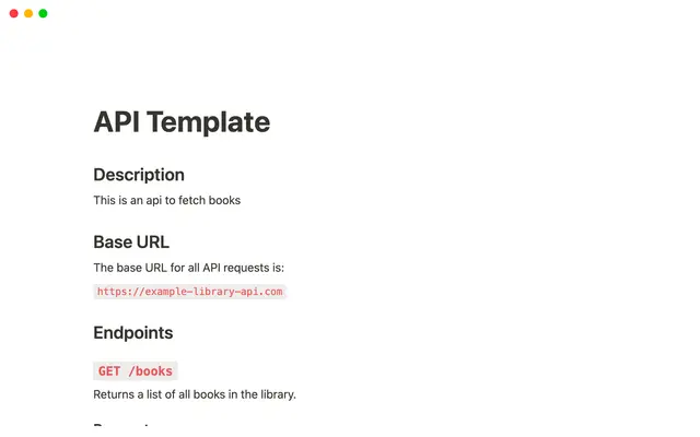 API template