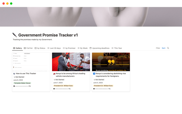 Track Government Promises v1