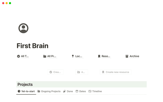 Notion First Brain