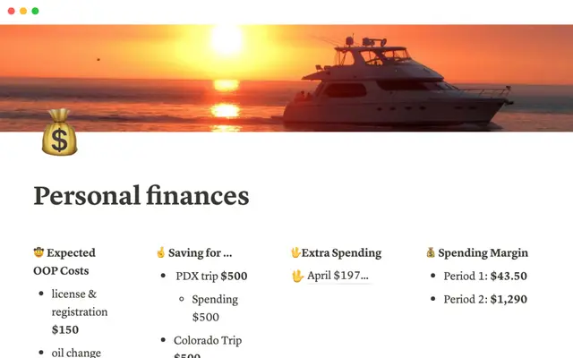 Personal finances
