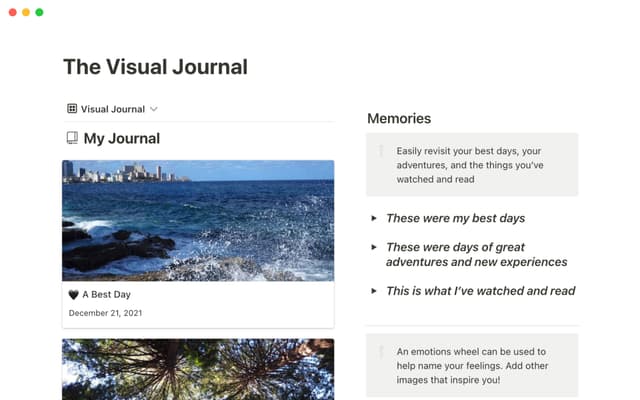 Visual journal