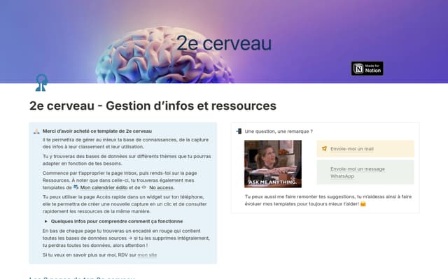 2e cerveau - Gestion d’infos et ressources