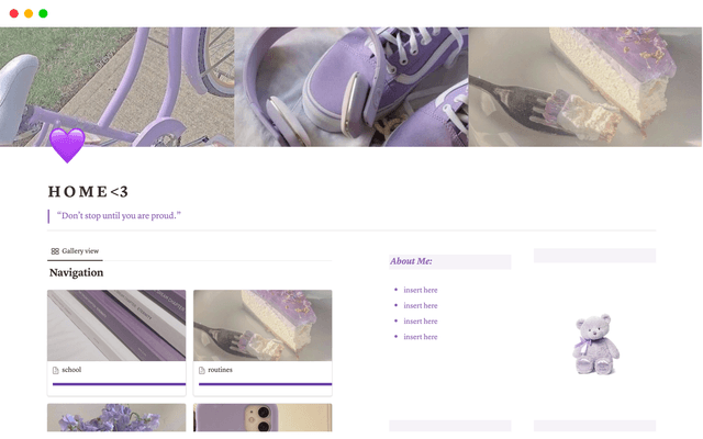 Purple Notion Template
