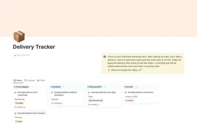 Delivery Tracker