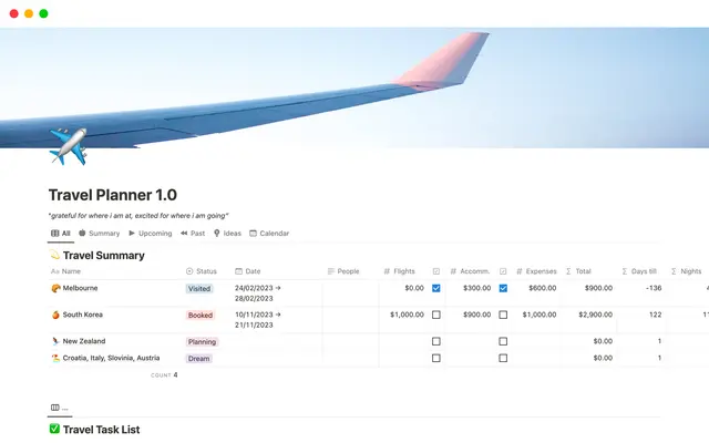 Travel Planner 1.0