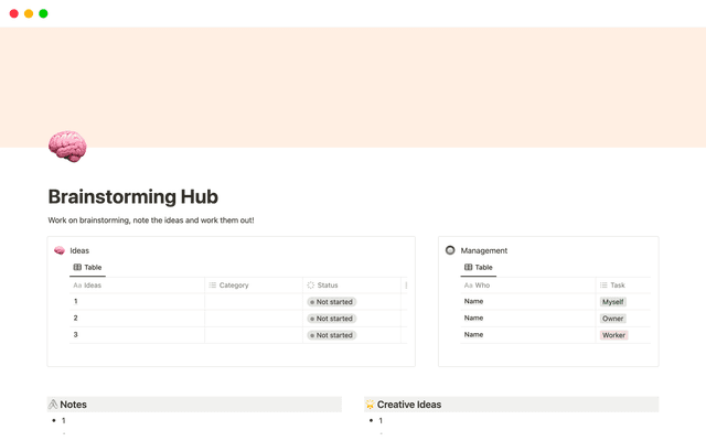 Brainstorming Hub