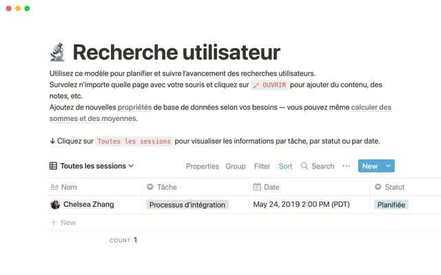 Recherche utilisateur