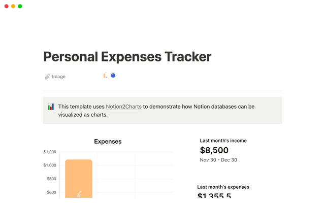 Budget Planner (w/ charts)