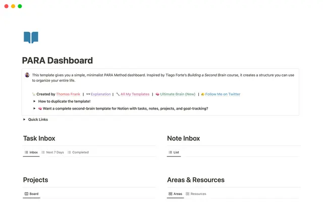 PARA Dashboard