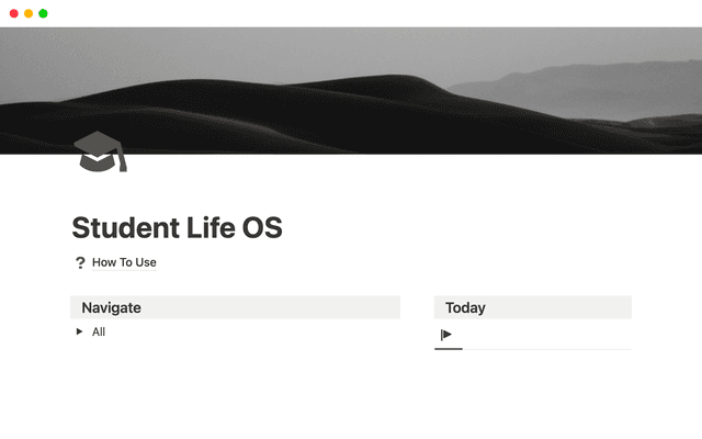 Student Life OS - Plan, Organize & Execute - Dark Mode